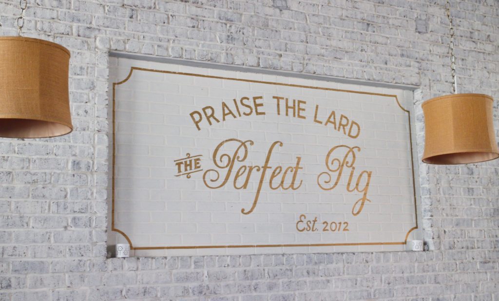 Praise the Lard sign at The Perfect Pig