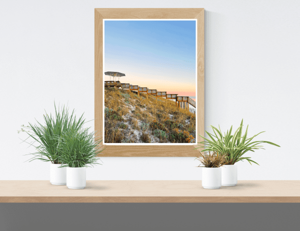 Seaside Stairs Sunset Printable